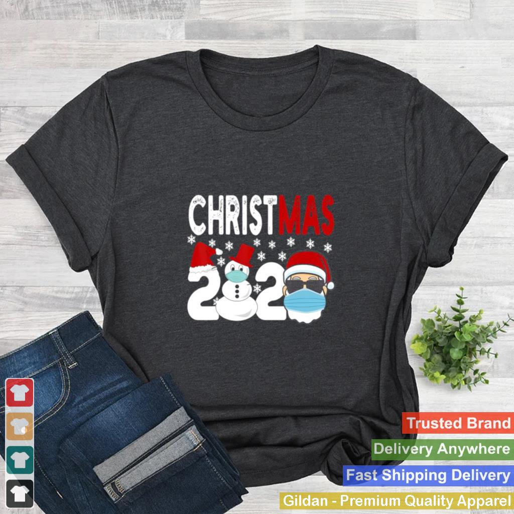 2020 Christmas Santa wearing Face Mask shirt