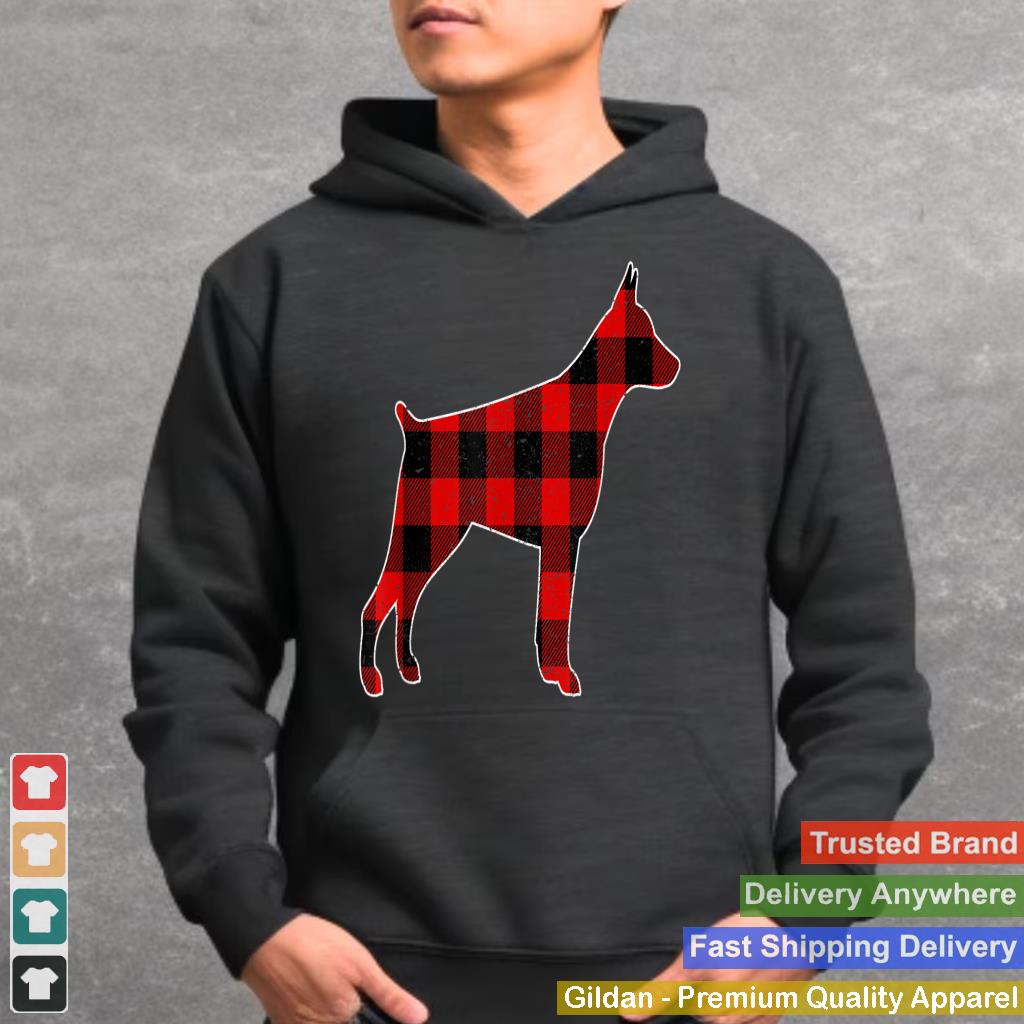 Check Brand For 50, Christmas Buffalo Plaid Doberman Pajama