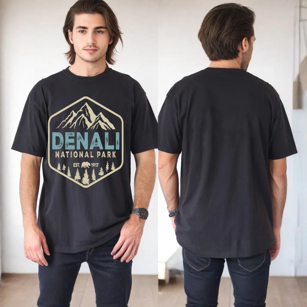 Retro Denali National Park mountains Nature Vintage Hiking