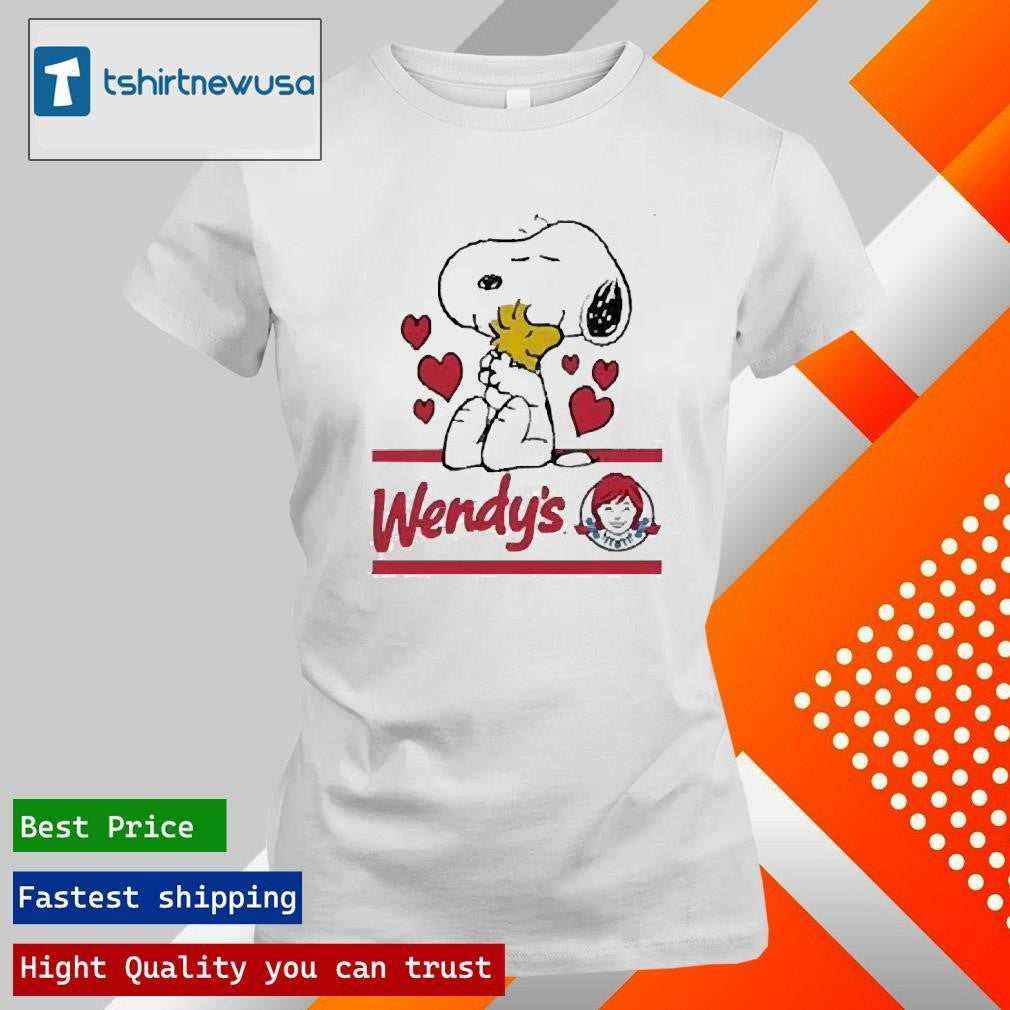 Original Snoopy And Woodstock Loves Wendy’s Logo 2024 Shirt