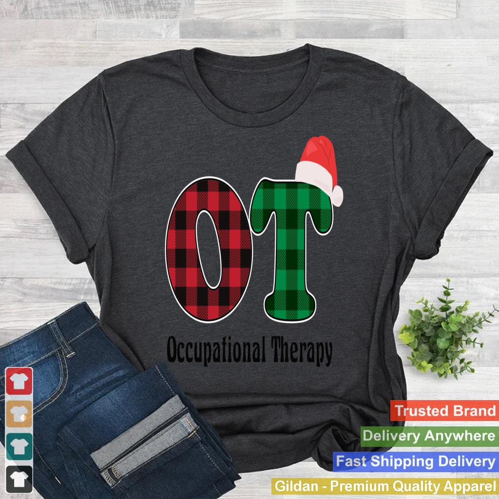 OT Buffalo Plaid Pattern Christmas Occupational Therapist