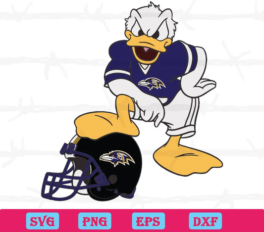 Donald Duck Baltimore Ravens, Premium Svg Files