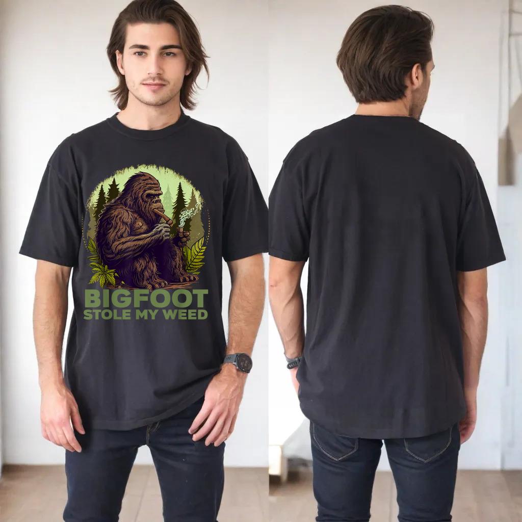 Vintage Bigfoot Stole My Weed 420 Marijuana Funny Men