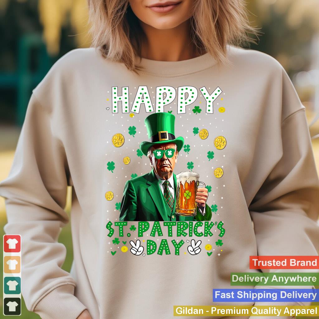 Trump Happy St Patrick's Day Lucky Shamrock Irish Beer