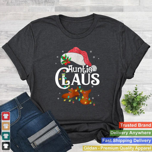 Auntie Claus Shirt Christmas Pajama Family Matching Xmas T Shirt 4 2