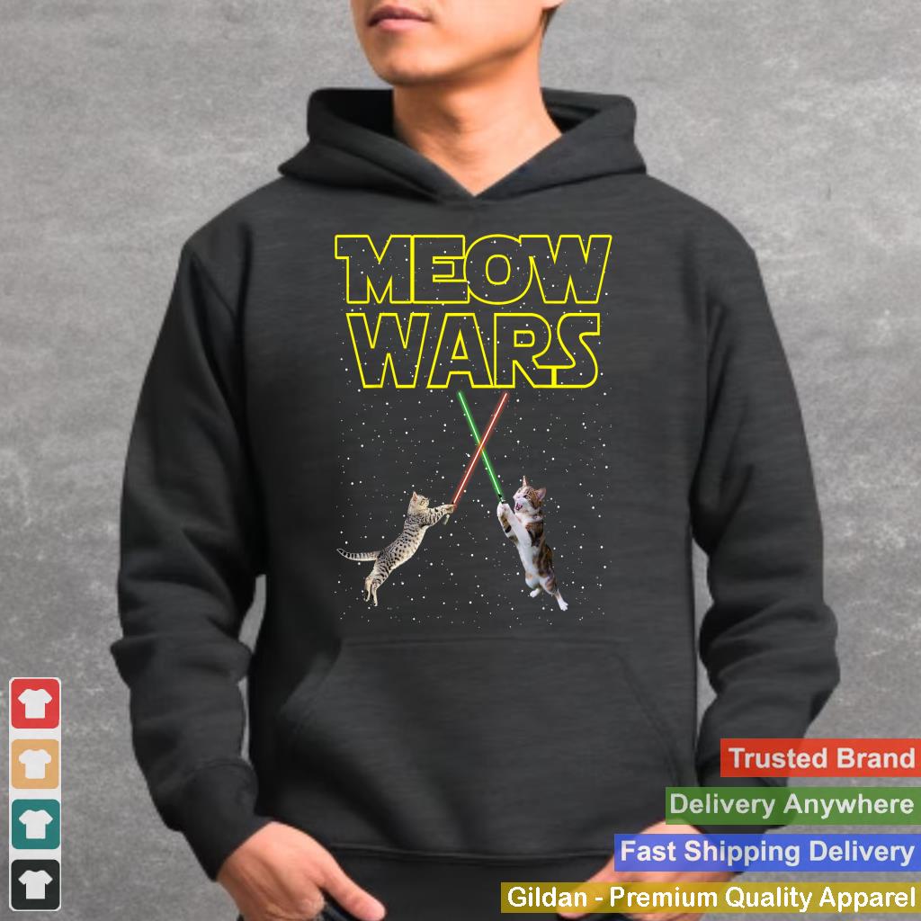 Meow Wars Cat Shirt Funny Gifts For Cats Lovers T-Shirts