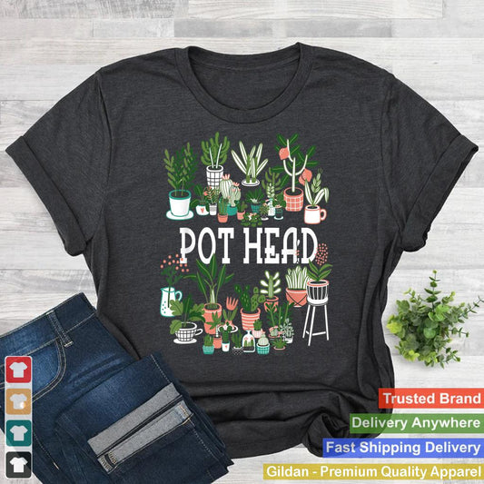 Plant Lover and Gardener Pot Head Succulent Short Sleeve