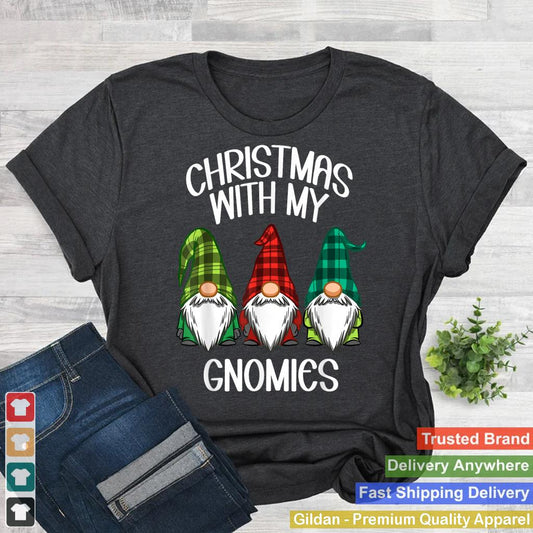 Gnome Family Christmas Shirt Women Men Buffalo Plaid