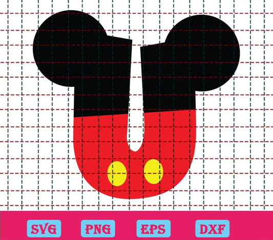 Micky Font SVG Free U SVG Disney Font SVG