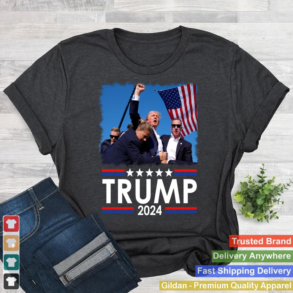 Trump Fist Pump Shot At Trump 2024 Trump Survives Rally Pullover Hoodie