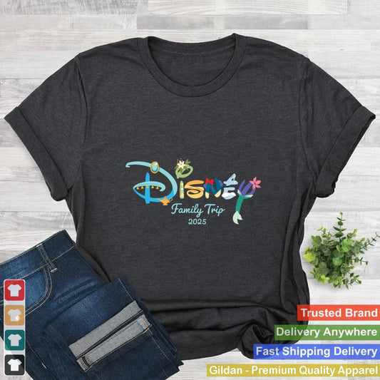 Disney Princess Letters Logo Family Trip Matching 2025