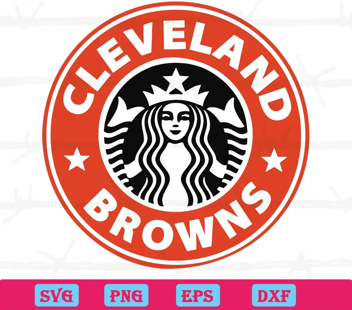 Clevelands Browns Starbucks Logo, Svg Png Dxf Eps