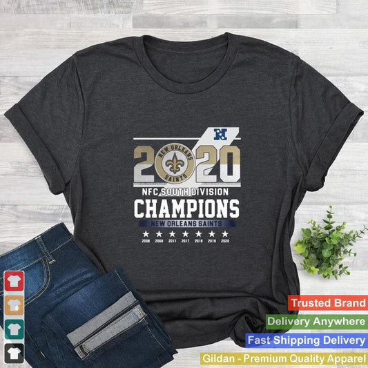 2020 Afc North Division Champions New Orleans Saints 2008 2009 2011 2017 shirt