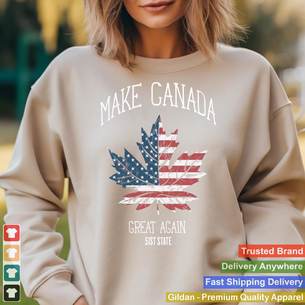 Trump American Flag Make Canada Great Again 51st State Funny