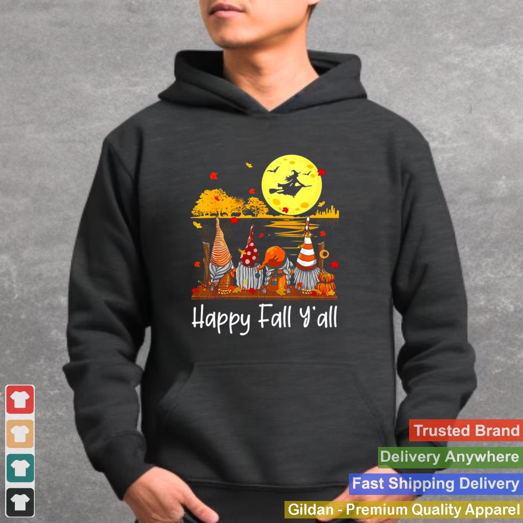 Autumn Gnomes Halloween Happy Fall Yall Gnome Friend Pumpkin T shirt