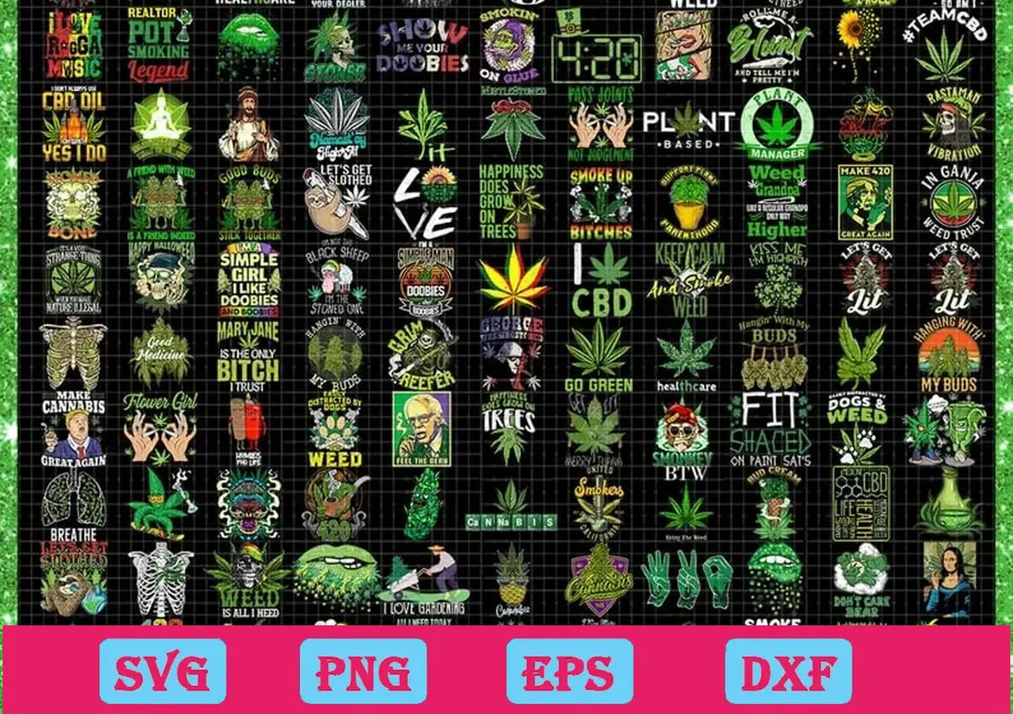 100 Cannabis Png Designs