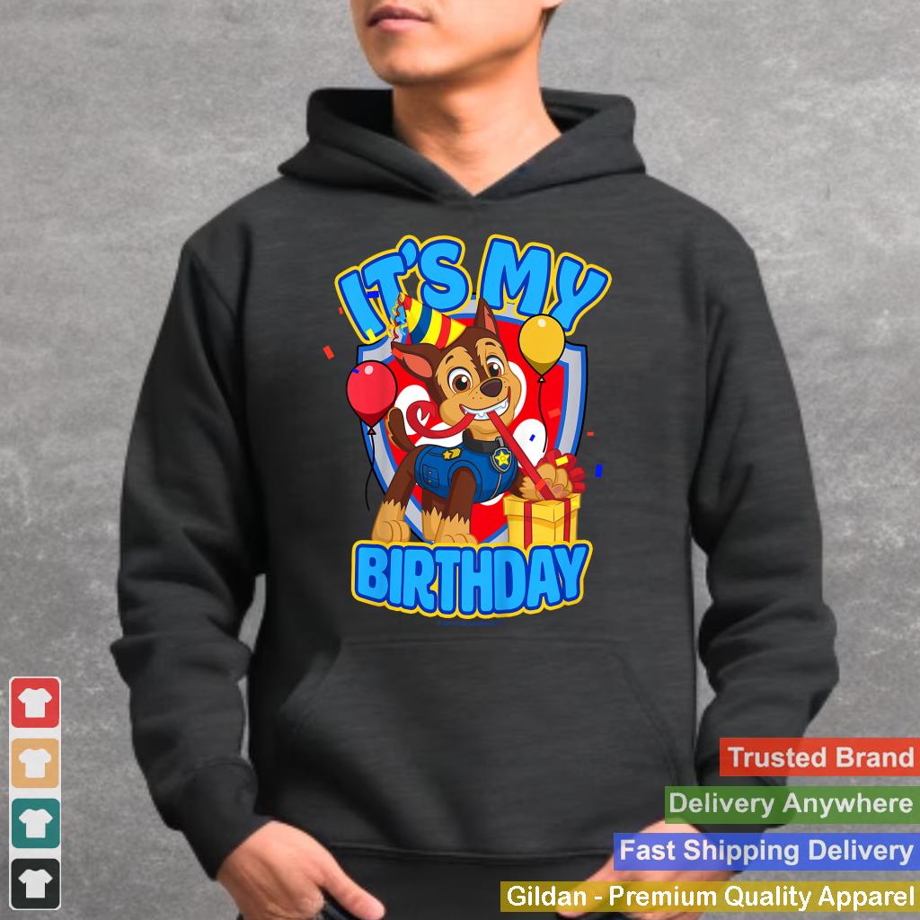 Kids PAW Patrol Birthday It's My Birthday Cute Chase Logo