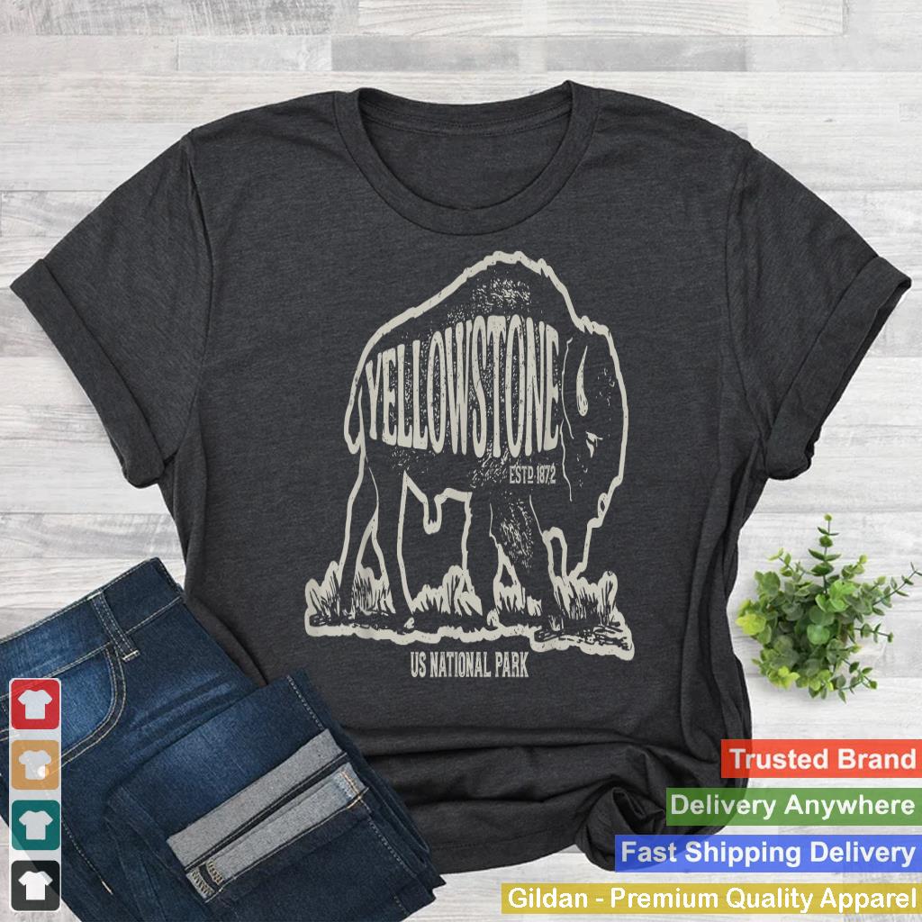 Yellowstone National Park T shirt US Bison Buffalo Vintage_1