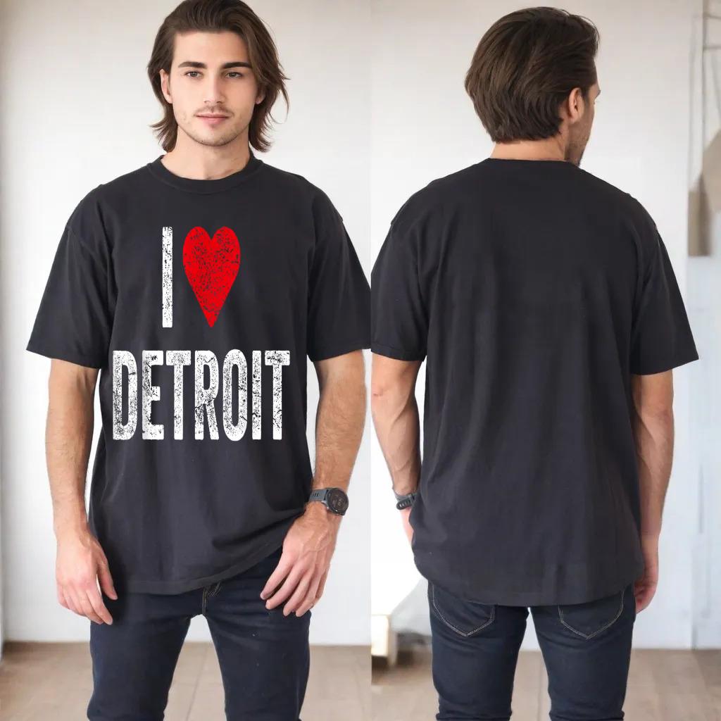 Distressed I Love Detroit 313 Motor City Detroit