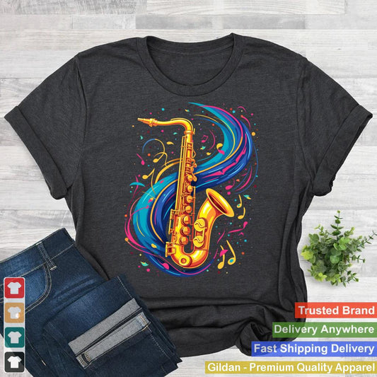 Saxophone Vibrant Abstract