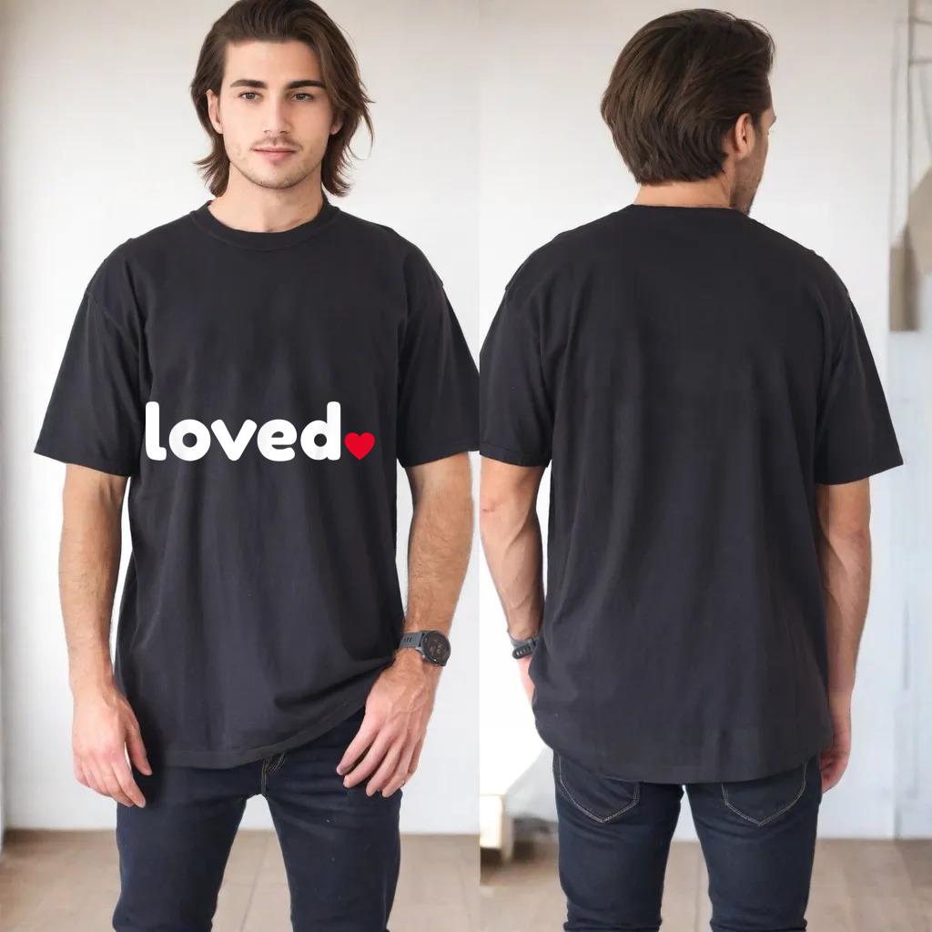 Loved Red Heart Cool Funny Valentines Day Gift for Women Men