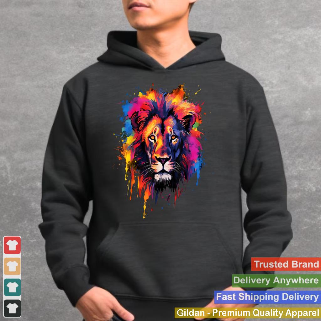 Cool Colorful Lion Head Graphic