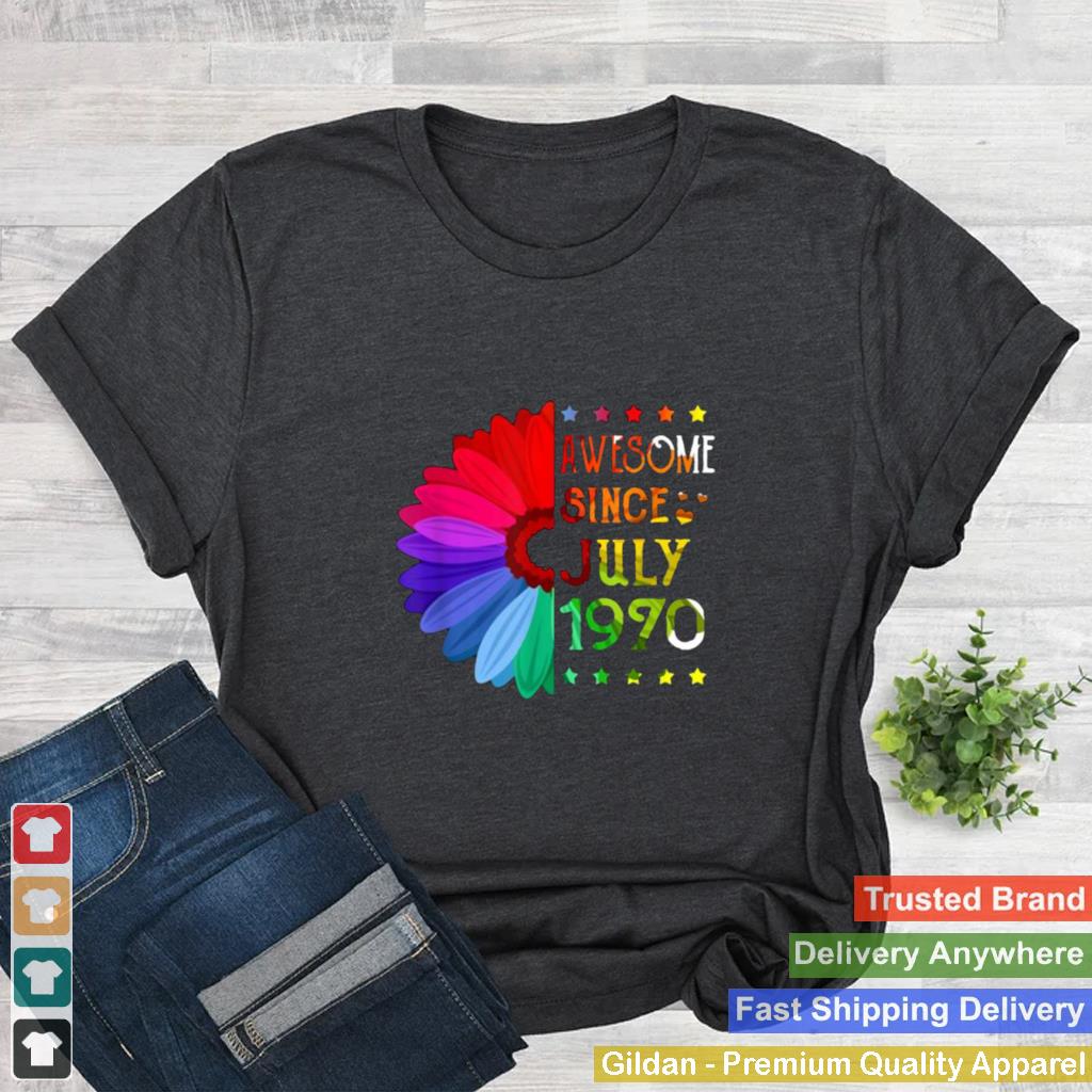 Awesome Since JULY 1970 51st Birthday Flower T Shirt