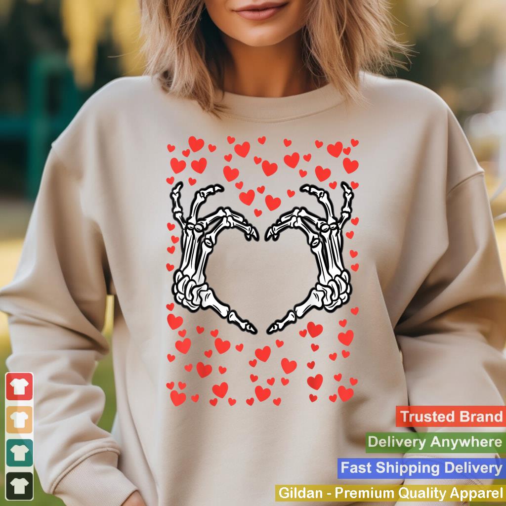 Skeleton Hand Heart Valentines Day Funny Bones Love