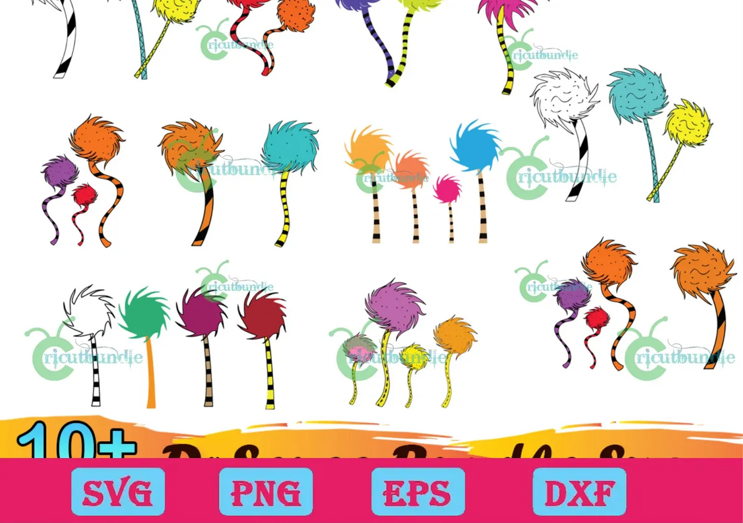 10 Lorax Trees SVG Bundle Lorax SVG Lorax SVG Bundle