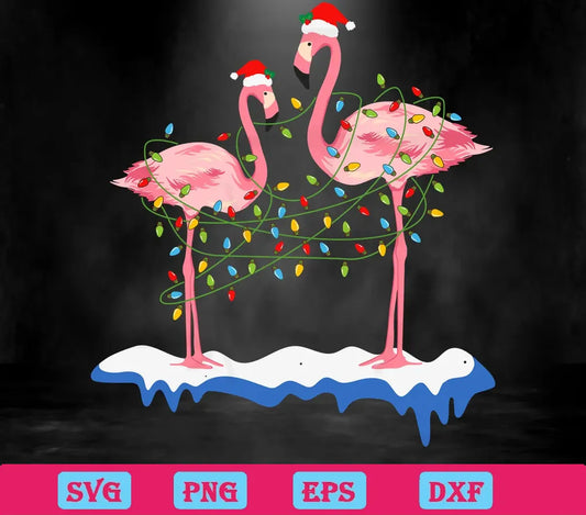 Flamingo Christmas Tree Lights, Downloadable Files