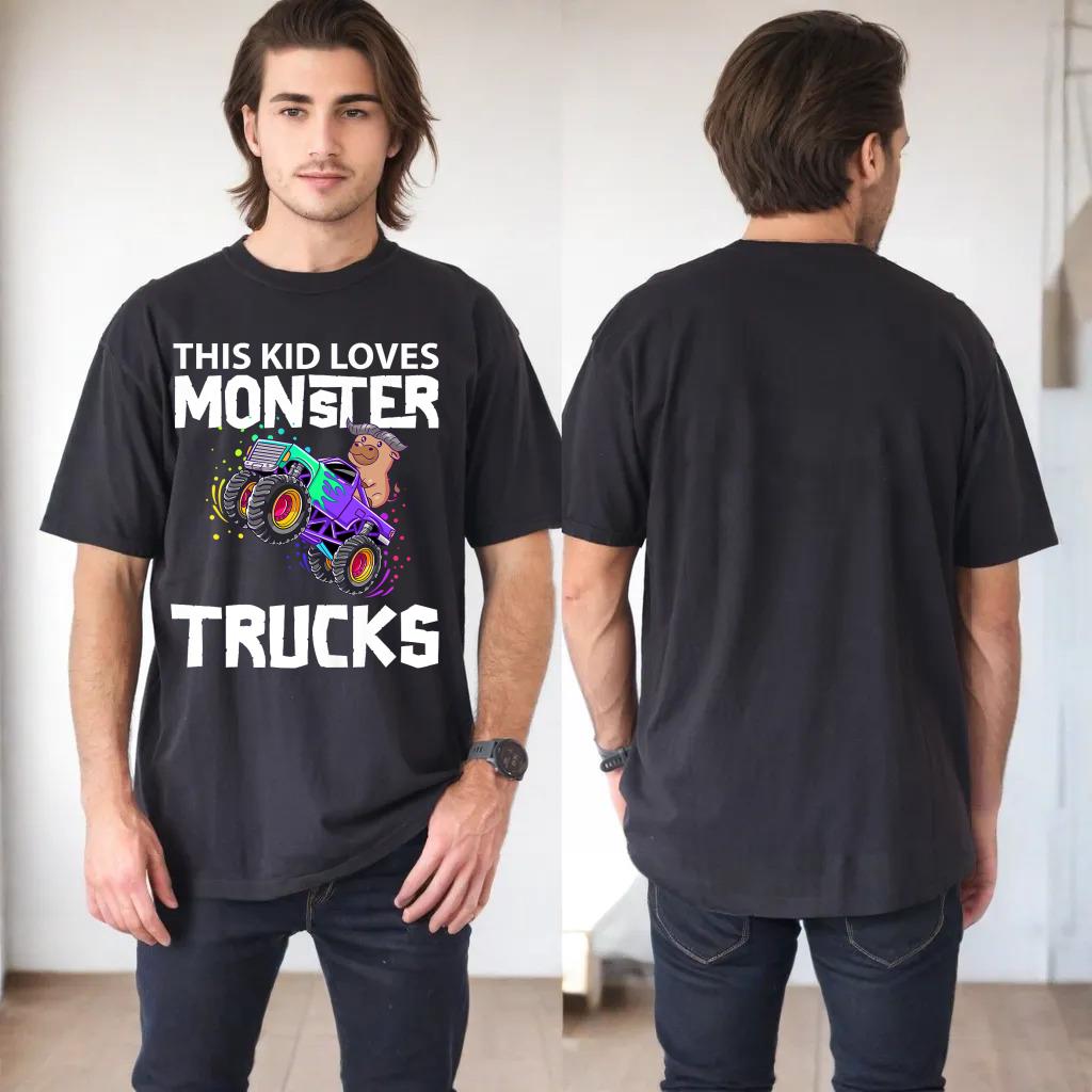 Kids This Kid Loves Monster Trucks Buffalo retro Premium