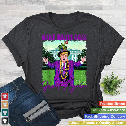 Make Mardi Gras Great Again Funny Trump Parade Costume Humor Tank Top