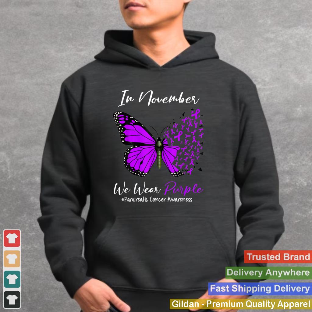 In November We Wear Purple Butterfly T Shirt