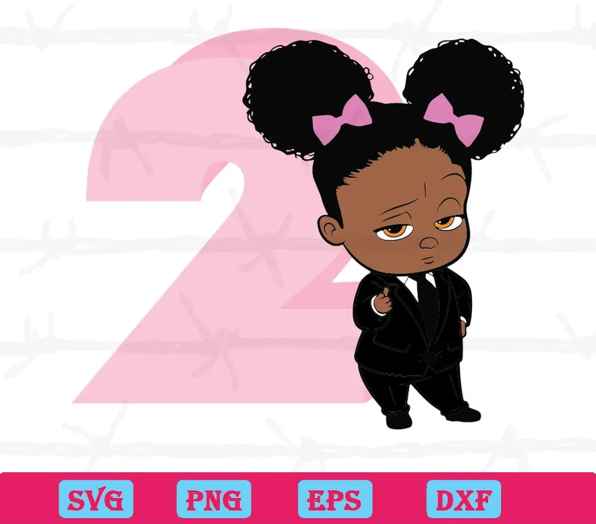 2Nd Birthday Boss Baby Girl, Svg Png Dxf Eps Digital Download