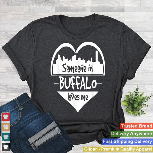 Someone in Buffalo Loves Me Buffalo New York Heart Skyline