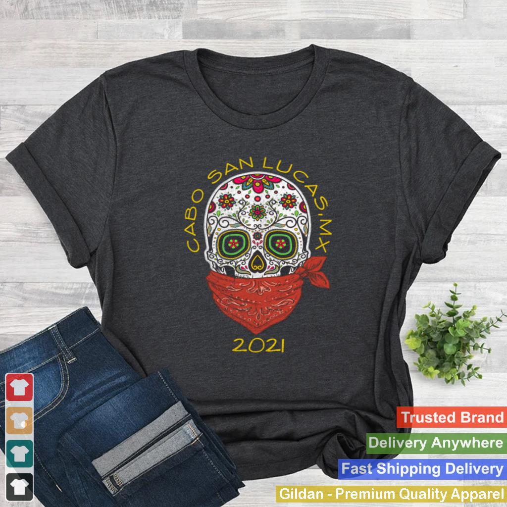 2021 Cabo San Lucas Mexico MX Skull Souvenir Bandanna shirt