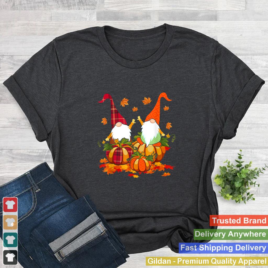 Auntumn Gnomes Riding Pumpkin Thanksgiving Gnomes Lover T Shirt