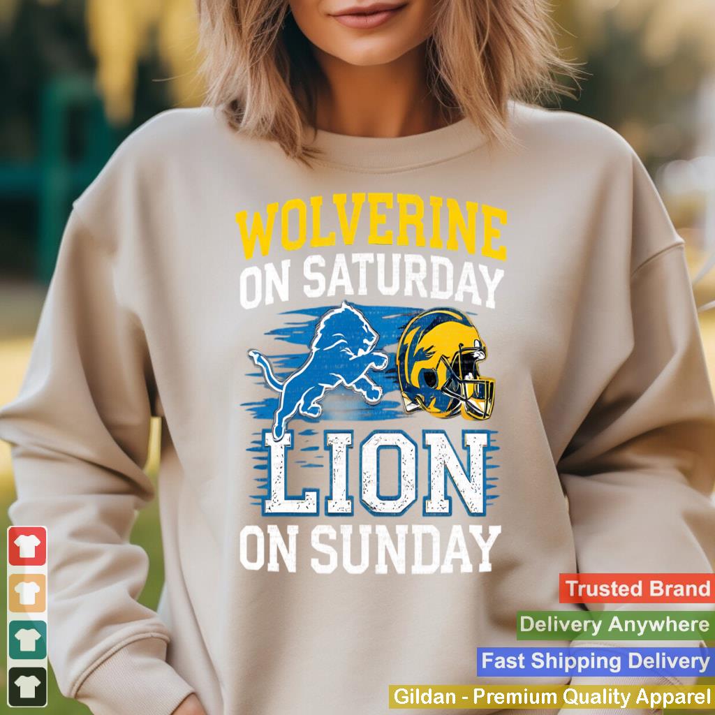 Wolverine On Saturday Lion On Sunday Cool Graphic