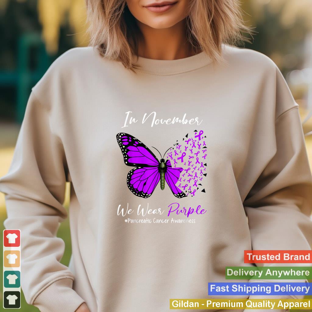 In November We Wear Purple Butterfly T Shirt