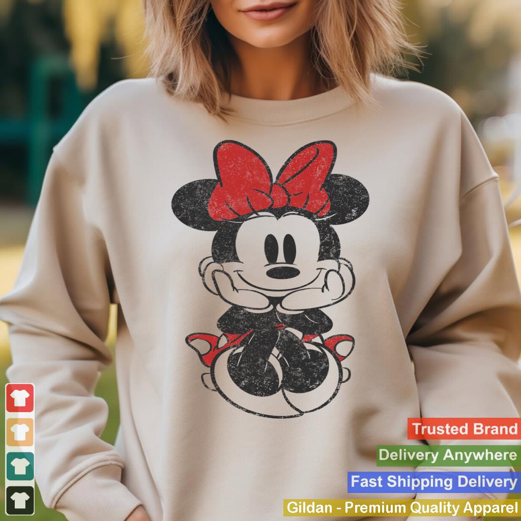 Disney Mickey And Friends Minnie Mouse Vintage Sitting Sweatshirt