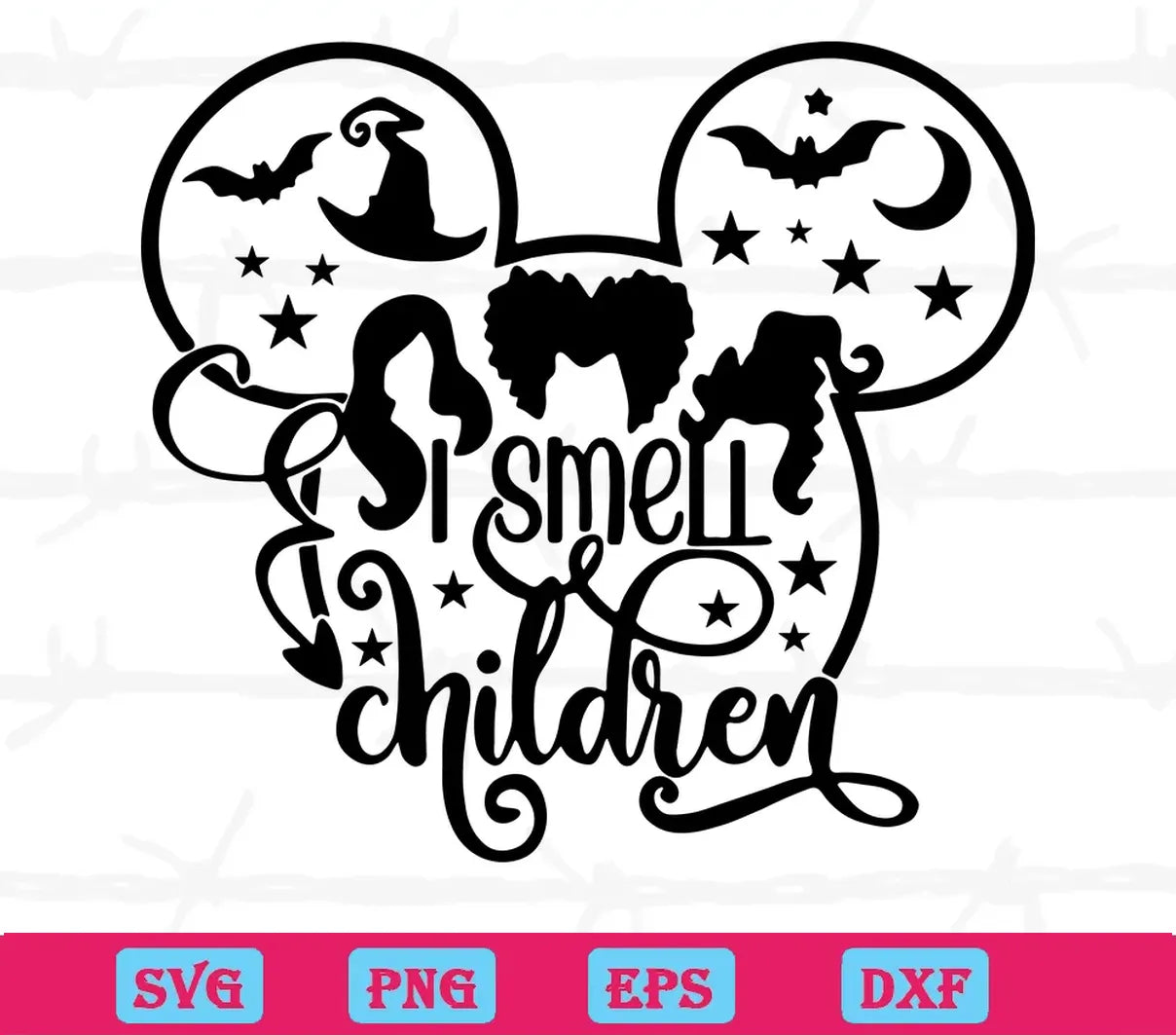 Disney Mickey Head I Smell Children Hocus Pocus Svg