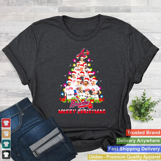 Atlanta Braves Players Christmas Tree Merry Christmas Shirt