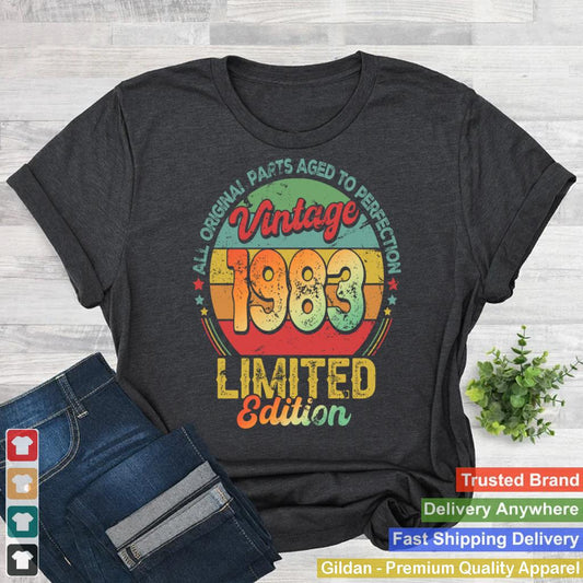 Retro Vintage 1983 Birthday Gift For Men Women