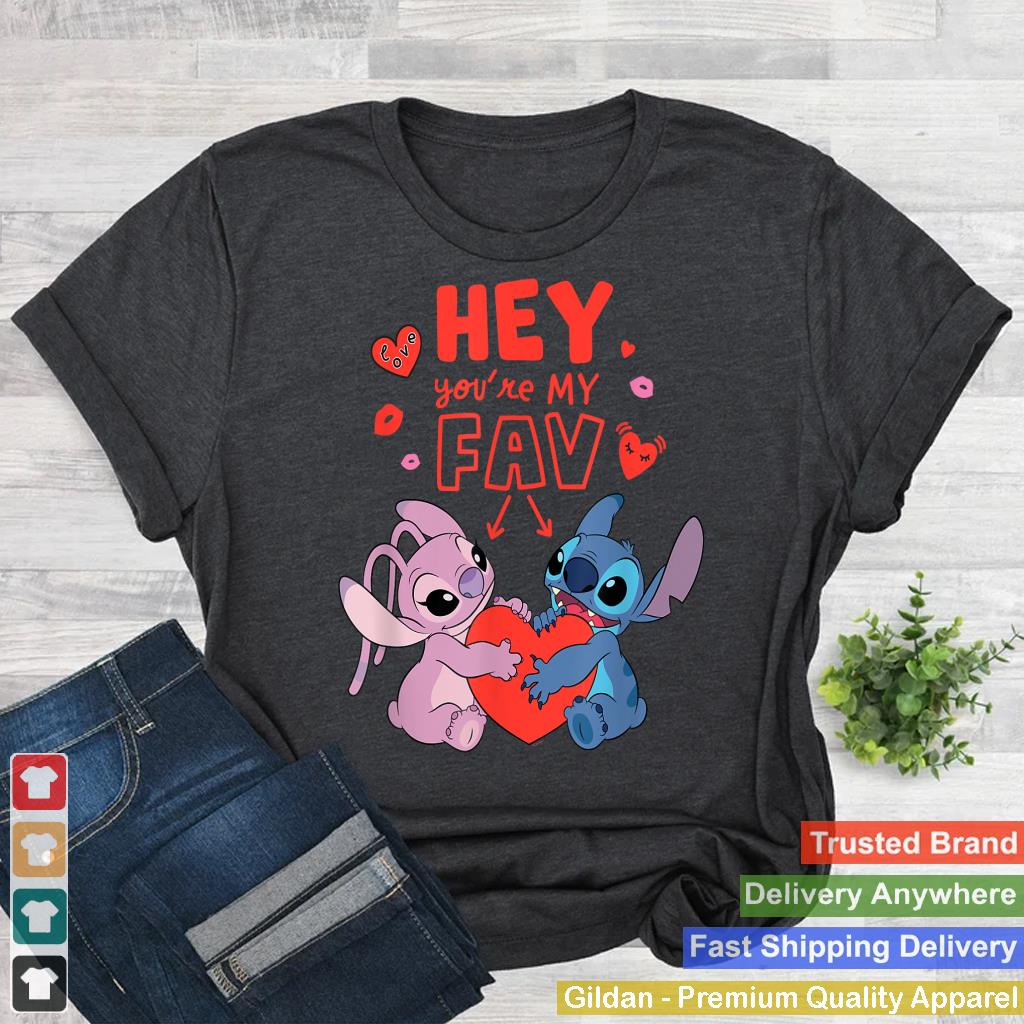 Disney Stitch & Angel Hey Youu2019re My Fav Love Valentineu2019s Day