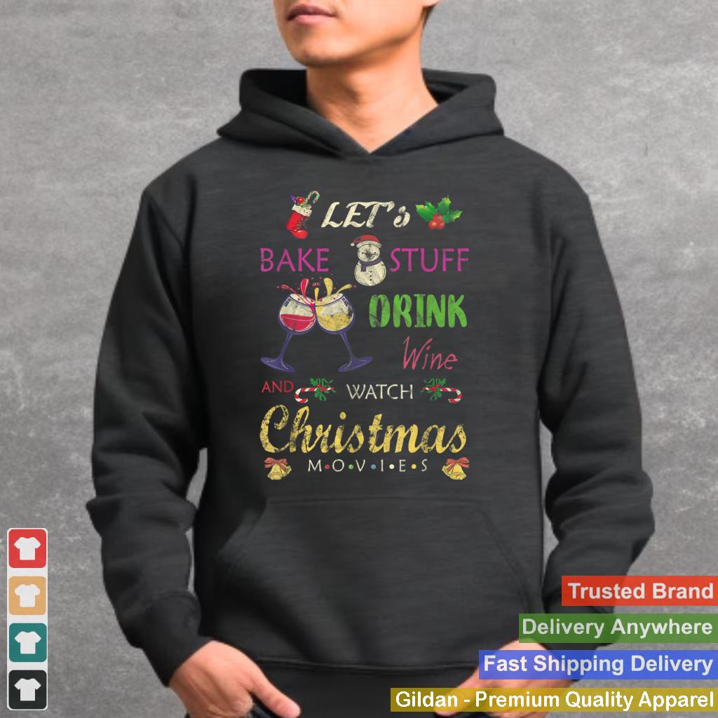 Bake-Drink-Watch-Christmas-Lovely-Funny-Noel-Quote-T-Shirt