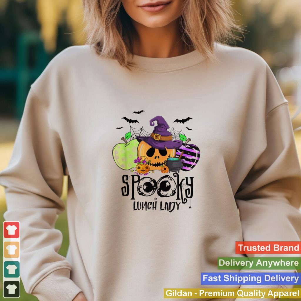 Apples Pumpkin Spooky Lunch Lady Halloween shirt