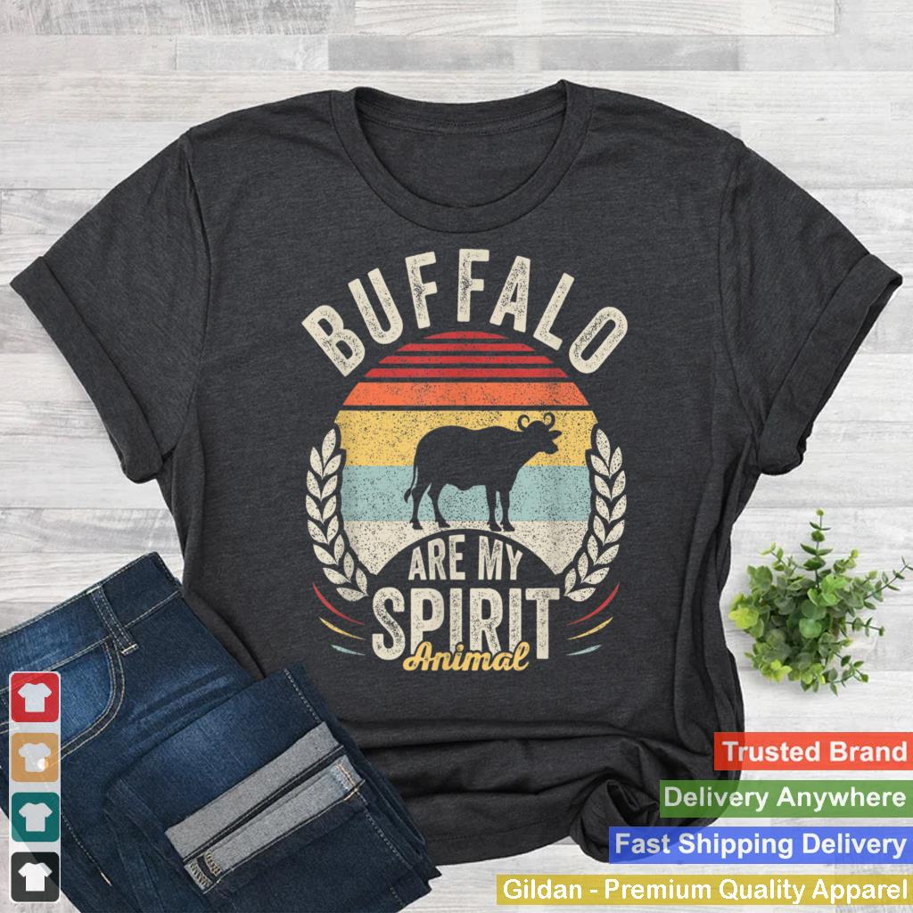 Vintage Retro Buffalo Are My Spirit Animal Buffalo Lover