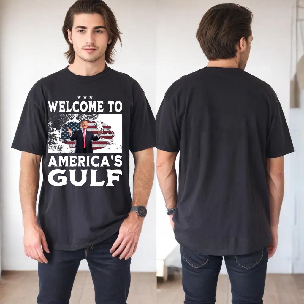 Vintage American Flag Welcome to America's Gulf - Trump