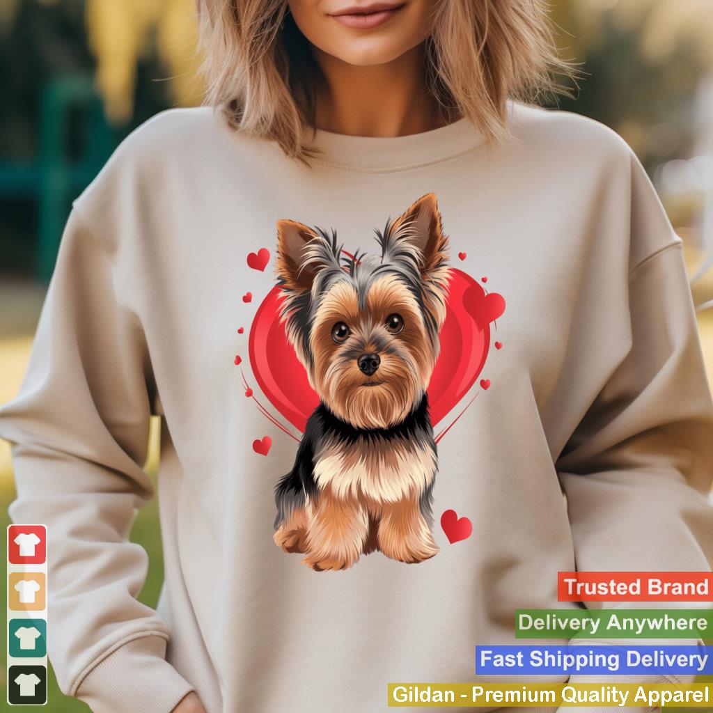 Yorkshire Terrier Dog Hearts Tee Dog Lover Valentines Day