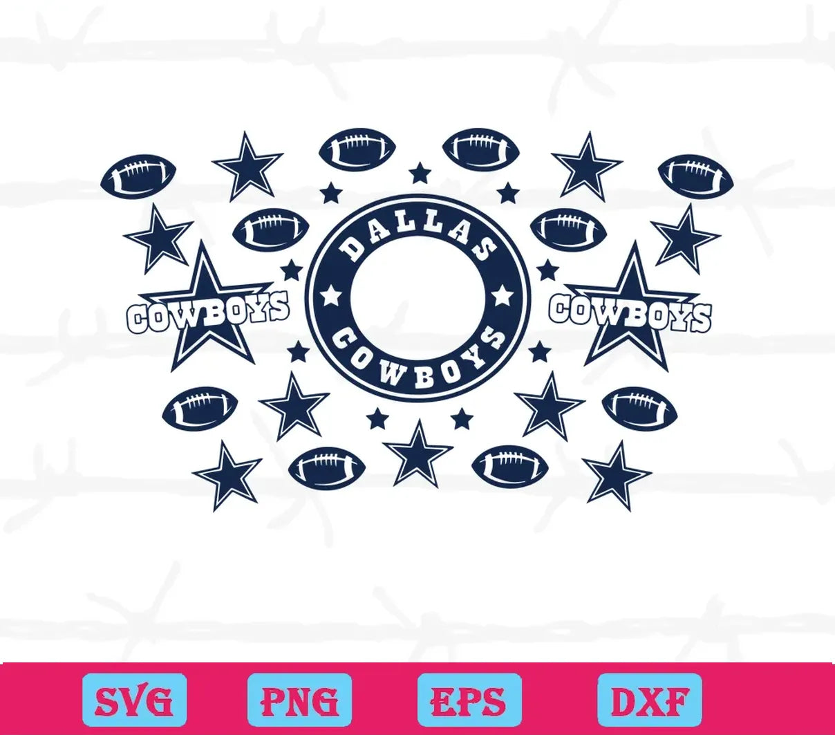 Dallas Cowboys Starbucks Wrap, Svg Png Dxf Eps